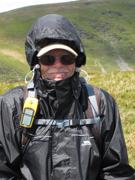3.Cwm Maen Gwynedd in the Berwyn Mountains
A bit of a chilly wind had one member reaching for his chemical, nuclear, biological protection suit. From his appearance not quite fast enough. His GPS shows 3.31 miles, 2366ft and SH569389
Keywords: May10 Ian Sunday