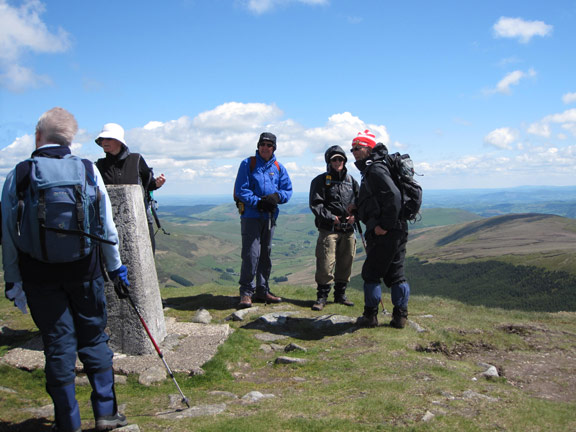 5.Cwm Maen Gwynedd in the Berwyn Mountains
Not a summit according to Dafydd. But still its a trig point so another conference.
Keywords: May10 Ian Sunday