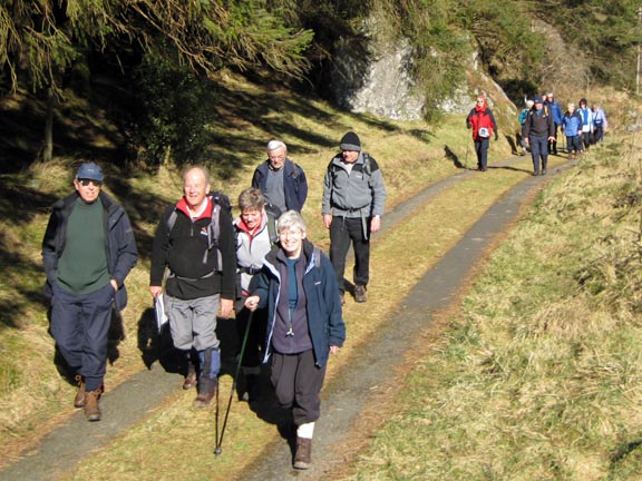 1.Sarn Helen, Lledr Valley
Walking along Sarn Helen which runs along Cwn Penamser at the start of the walk.
Keywords: Mar10 Ian Sunday