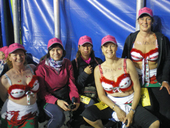 London Platex Moon Walk 15/5/2010
Catrin took part in the marathon with her friends to make money for charity.
L-R: Catrin Williams, Joy Williams, Marian Williams (Catrin's sister), Fran Davies, Arnie Dennis.

Keywords: May10 Moonwalk charity