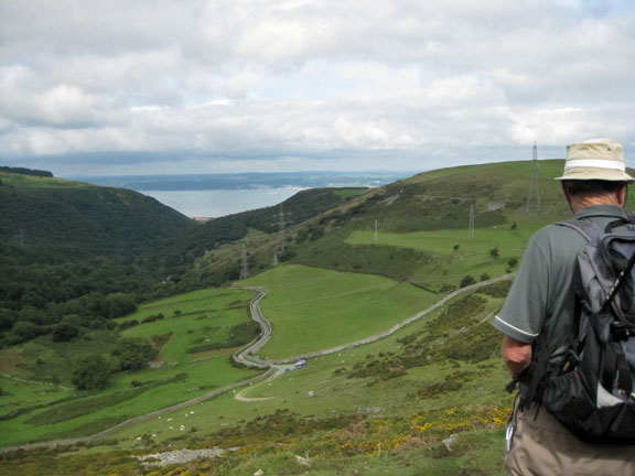2.Drum from Abergwyngregyn
8/8/10. Looking back down the Afon Anafon valley; the way we had come.
Keywords: Aug10 Sunday Dafydd
