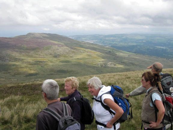 4.Drum from Abergwyngregyn
8/8/10. Looking over to Foel Lwyd as we descended from Mynydd Drum.
Keywords: Aug10 Sunday Dafydd