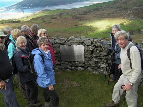 1.Mawddach Estuary
The memorial at Ffordd Du above Arthog. Photo: Tecwyn Williams.
Keywords: Oct10 Thursday Alan Edwards Beryl Davies