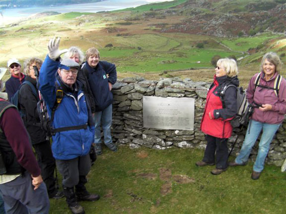 2.Mawddach Estuary
The memorial at Ffordd Du above Arthog.  Photo: Tecwyn Williams.
Keywords: Oct10 Thursday Alan Edwards Beryl Davies