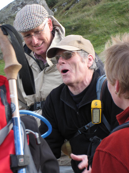 3.Mawddach Estuary linear walk
As we start our descent Tecwyn stops to relate the story of the hot pants which occured only a few yards away.
Keywords: Nov10 Sunday Dafydd H Jones