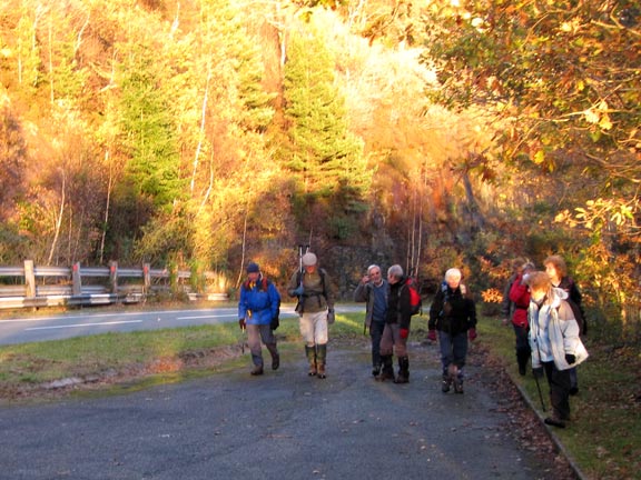 5.Mawddach Estuary linear walk
The sun is setting as we reach the car park where, if Dafydd's cunning plan is allowed to be successful, we will get picked up for the trip home.
Keywords: Nov10 Sunday Dafydd H Jones