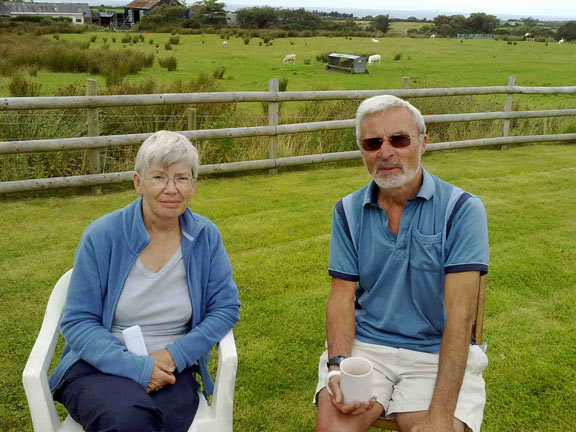6.Uwchmynydd, Mynydd Mawr, Ffynnon Mair. + Bryn Llwyd.
Afternoon tea and cakes in Judith's garden following the walk. Photo: Meirion Owen.
Keywords: July10 Thursday Judith Thomas