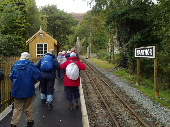 1.Beddgelert-Nantmor
Arriving at Nantmor station. We are on our way. Photo: Meirion Owen.
Keywords: Sept10 Thursday Arwel Davies