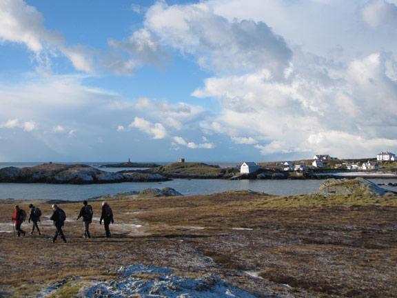 2.Rhoscolyn, Anglesey coastal walk 28/11/10.
Looking across at Borthwen where we started off.
Keywords: Nov10 Sunday Pam Foster