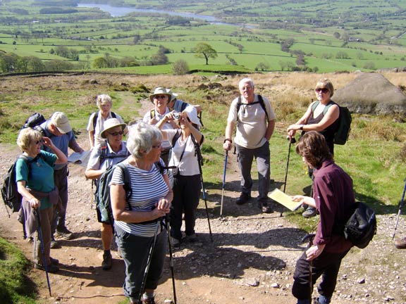 4.Dovedale Holiday
The first walk of the holiday. The Roaches. A history lesson is in progress. Photo: Meirion Owen.
Keywords: April11 Holiday Ian Spencer