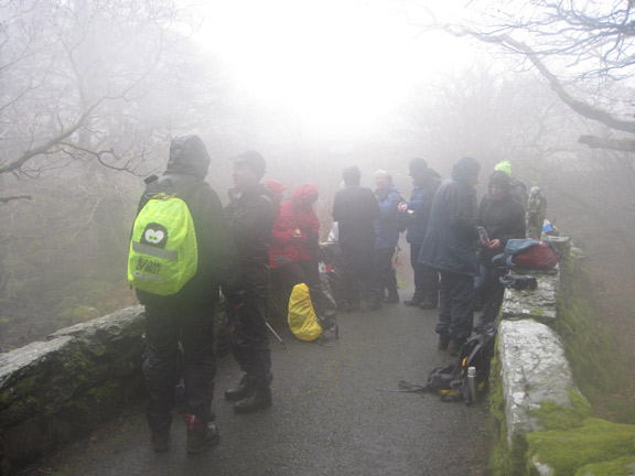 6.Barmouth to Tal y Bont Taith Ardudwy stage 1.
20th Mar 2011. A welcome tea break at Pont Fadog before the last leg to Tal-y-bont.
Keywords: March11 Sunday Dafydd Williams