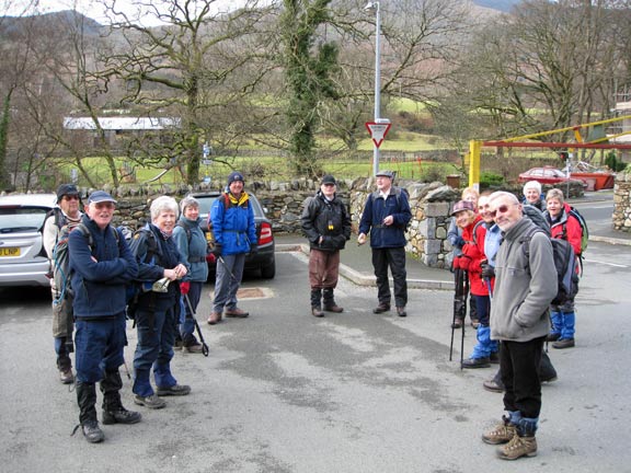 1.Beddgelert double circuit.
20th Feb 2011. The B walking group ready for off at the car park in Beddgelert. Little did we know!
Keywords: Feb11 Sunday Dafydd Williams
