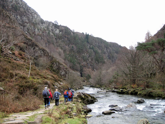2.Beddgelert double circuit.
20th Feb 2011. The B walkers make modest start along the fisherman's path to Nantmor.
Keywords: Feb11 Sunday Dafydd Williams