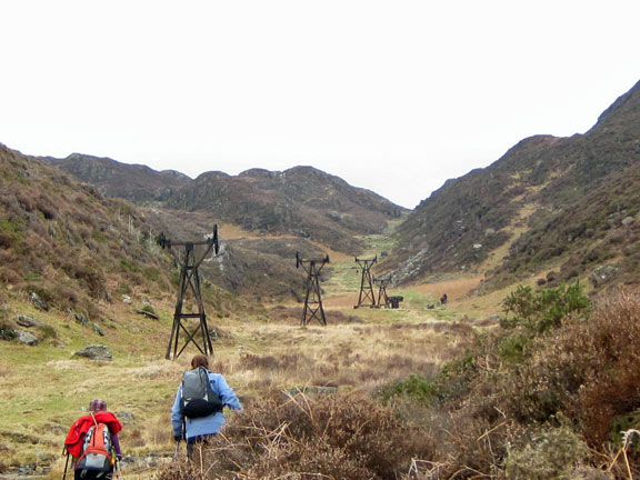 3.Beddgelert double circuit.
20th Feb 2011. The B walkers making for the lunch site (we hope) at the top of Cwm Buchan which can be seen in the distance.
Keywords: Feb11 Sunday Dafydd Williams