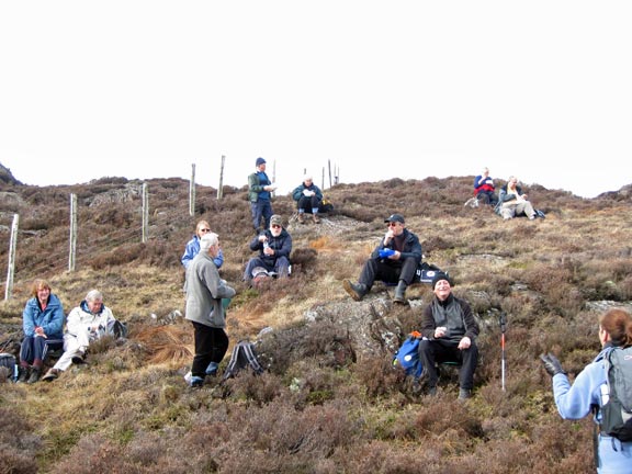 4.Beddgelert-Cwm Bychan.
20th Feb 2011. The B walkers and the C walkers meet up at the head of Cwm Buchan pass for lunch.
Keywords: Feb11 Sunday Rhian Watkin