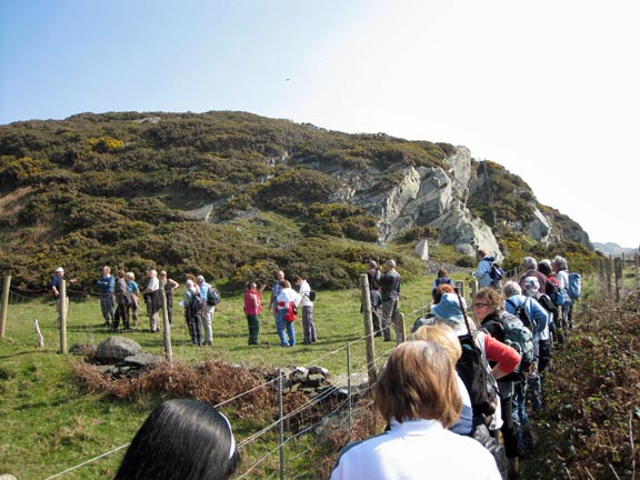 2.Criccieth AGM Walk
24th Mar 2011. We turned inland here at Rhiw-for-fawr. A brief stop to keep everyone together.
Keywords: March11 Thursday Dafydd Williams