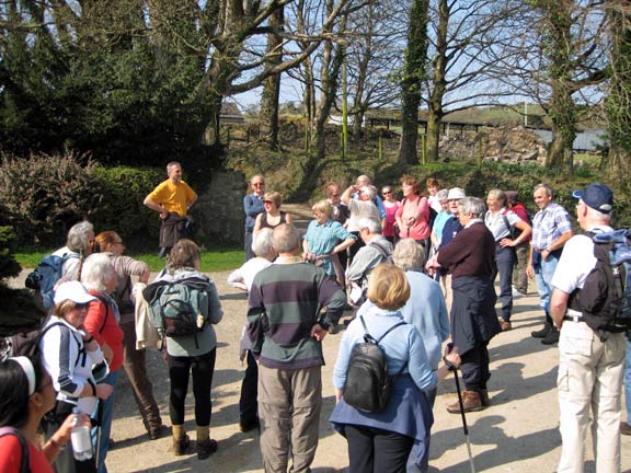 4,.Criccieth AGM Walk
24th Mar 2011. We reach Eisteddfa where the leader gives us a bit of his local knowledge.
Keywords: March11 Thursday Dafydd Williams