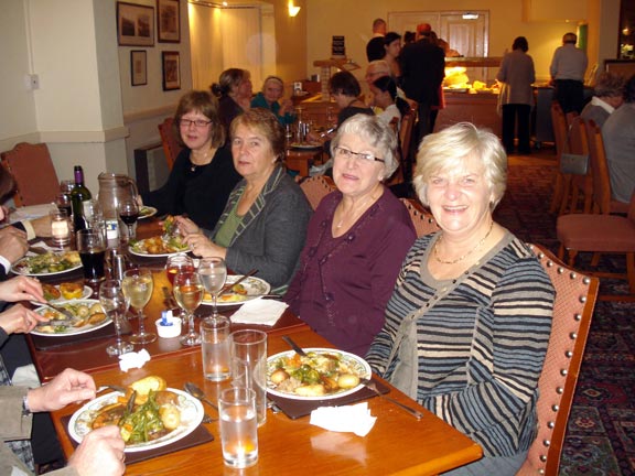 4.Post Christmas Dinner. Porthmadog Golf Club.
13th Jan 2011. Each table went up to the buffet in turn so, how far guests have progressed with their meals does not indicate their degree of hunger. Photo: Ann & Nick White. 
Keywords: Jan11 Thursday Christmas Dinner