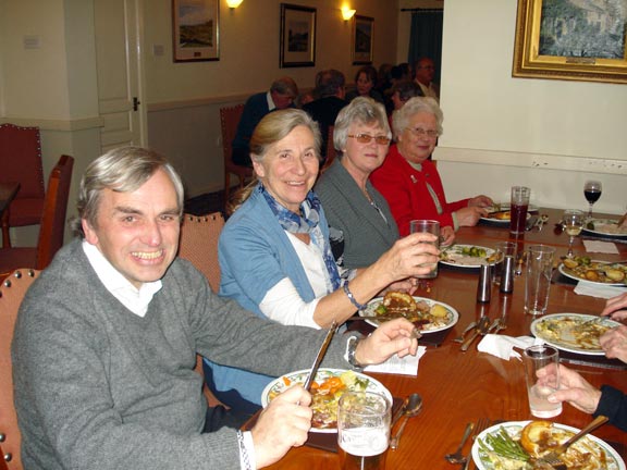 7.Post Christmas Dinner. Porthmadog Golf Club.
13th Jan 2011. Each table went up to the buffet in turn so, how far guests have progressed with their meals does not indicate their degree of hunger. Photo: Ann & Nick White. 
Keywords: Jan11 Thursday Christmas Dinner