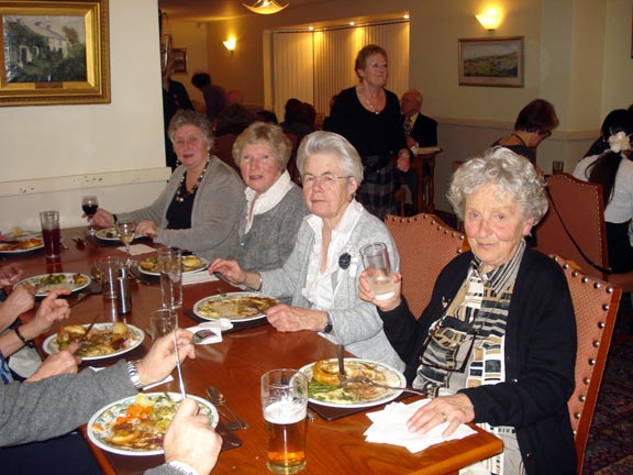 8.Post Christmas Dinner. Porthmadog Golf Club.
13th Jan 2011. Each table went up to the buffet in turn so, how far guests have progressed with their meals does not indicate their degree of hunger. Photo: Ann & Nick White. 
Keywords: Jan11 Thursday Christmas Dinner