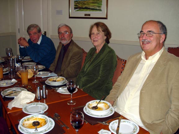 9.Post Christmas Dinner. Porthmadog Golf Club.
13th Jan 2011. Each table went up to the buffet in turn so, how far guests have progressed with their meals does not indicate their degree of hunger. Photo: Ann & Nick White. 
Keywords: Jan11 Thursday Christmas Dinner