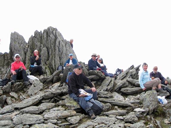 3.Glyders
17th April 2011. The summit of Glyder Fawr and a very welcome lunch. Pam can't be seen.
Keywords: April11 Sunday Hugh Evans