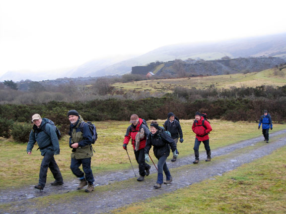 1.Mynydd Cilgwyn
6th Feb 2011. Leaving the Talysarn road and making for Mynydd Cilgwyn. Conditions fairly good.
Keywords: Feb11 Sunday Tecwyn Williams