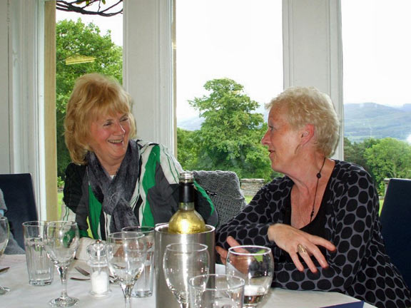 9.Annual Spring Reunion lunch
26th May 2011. Mary, Elspeth and a  lot of empty glasses. Photos taken during the lunch by Dafydd H Williams.
Keywords: May11 Thursday Arwel Davies