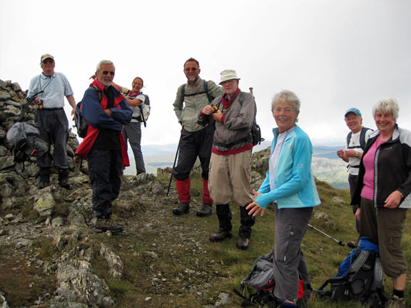 3.Glasgwm & Cwm Cywarch.
7th August 2011. On top of Glasgwm. Lunch is taken at a more sheltered spot later on.
Keywords: Aug 11 Sunday Judith Thomas