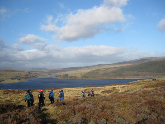 2.Mynydd Nodol.
On our way up to Mynydd Nodol from Bryn Ffolt with Llyn Celyn in the background.
Keywords: Nov11 Sunday Noel Davey Tecwyn Williams