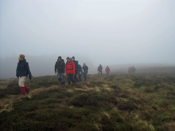 3.Penamnen Horseshoe.
30th Oct 2011. It is a hungry group approaches Foel Fras at 12:36pm. Do we complain?  
Keywords: Oct11 Sunday Ian Spencer