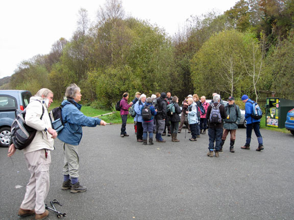 1.Penamnen Horseshoe.
30th Oct 2011. The C and A walkers hold a social before the start of the walk at Dolwyddelan station car park.
Keywords: Oct11 Sunday Ian Spencer