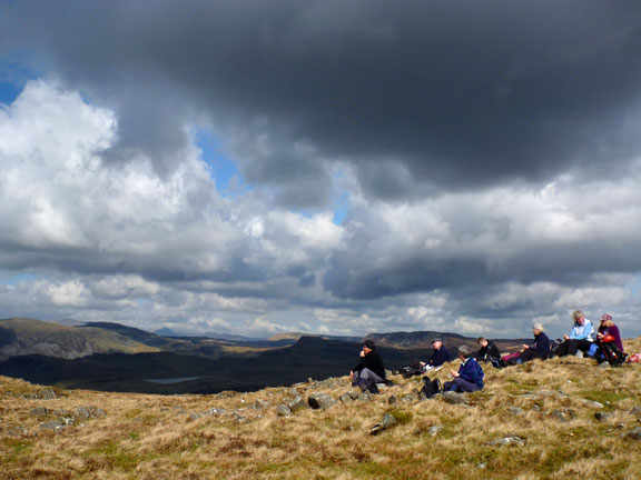 5.Mynydd Maentwrog, Gold Mine.
18/3/12. Lunch on Graig Wen. Looking north. 
Keywords: Mar12 Sunday Tecwyn Williams