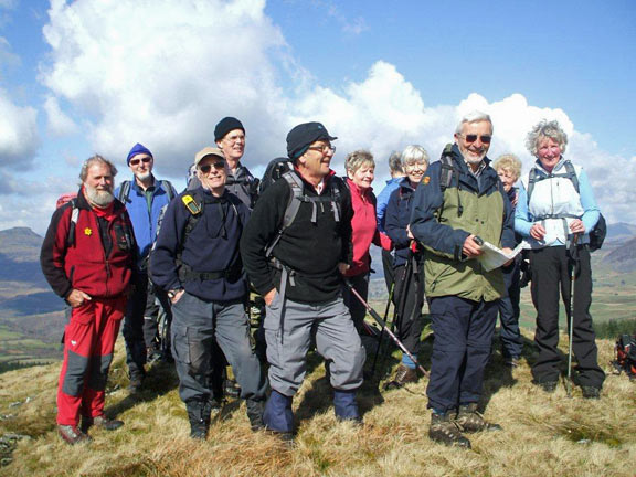 4.Mynydd Maentwrog, Gold Mine.
18/3/12. Foel Fawr. 528m. A very crowded summit. Photo: Dafydd H Williams.
Keywords: Mar12 Sunday Tecwyn Williams