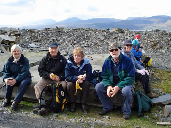 2.Tomen-y-mur / Trawsfynydd.
18/3/12. First tea break of the day. Photo: Ann & Nick White.
Keywords: Mar12 Sunday Ann White Nick White