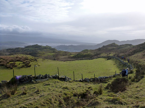 6.Moel Ddu.
Making our way down to Tremadog with Pothmadog and Moel y Guest in the distance.
Keywords: Jan12 Sunday Tecwyn Williams