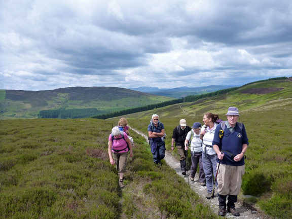 3.Cylchdaith Moel Fferna Circular.
10/6/12. With the forest behind us and Pen Creigiau'r Barcut to our left, we are at around 520 metres.
Keywords: June12 Sunday Dafydd Williams