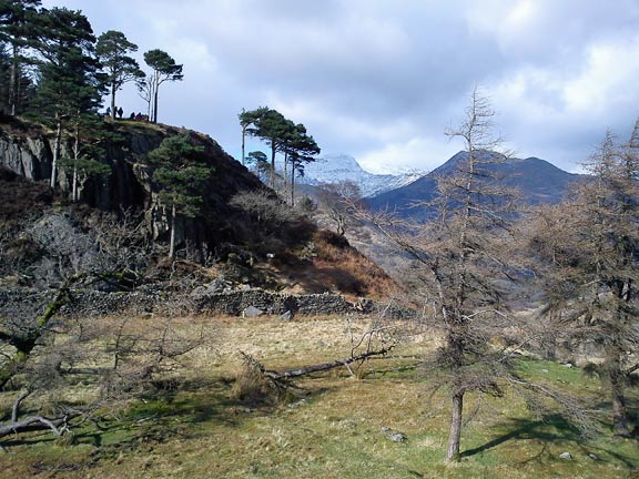 6.Beddgelert,Sygun,Cwm Bychan
4/3/12. While some of us played on top of Bryn Castell at least one remained below to take this. Y Lliwedd and Snowdon in the background. Photo: Rowy Richards
Keywords: Mar12 Sunday Judith Thomas