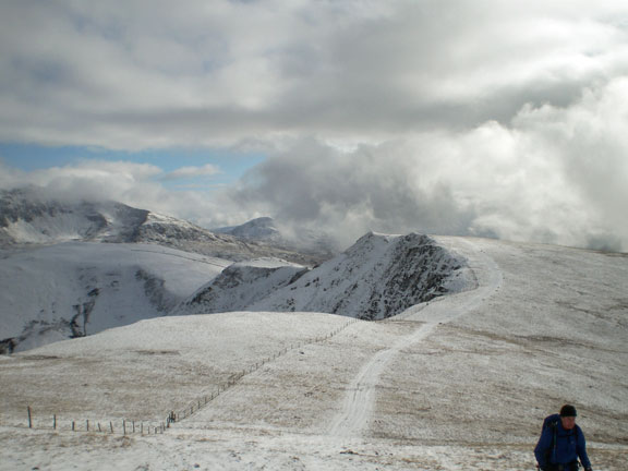 4.Moel Eilio.
19/02/12. Looking back towards Foel Goch as we make our way over to Foel Gron. Photo: Marian Hopkins.
Keywords: Feb12 Sunday Noel Davey
