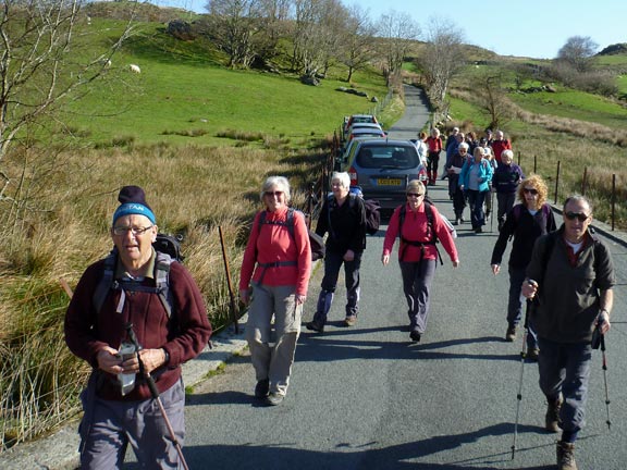 1.Roman Bridge.
1/4/12. Setting off from our parking area just beyond Roman Bridge.
Keywords: Apr12 Sunday Ian Spencer