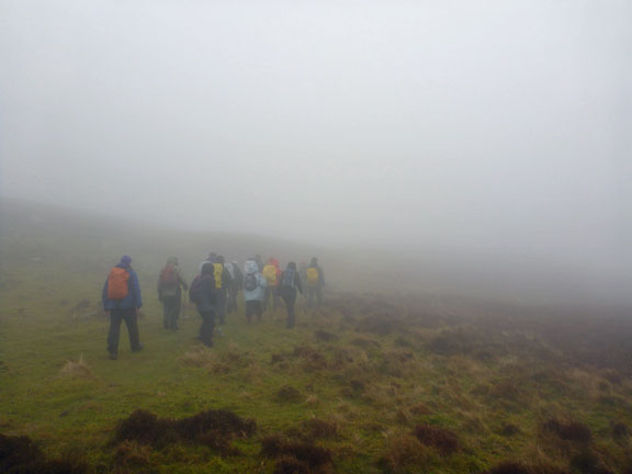 2.Bwlch yr Eifl From Trefor
Up into the cloud and drizzle. Only talking and walking now.
Keywords: Jan12 Sunday Judith Thomas