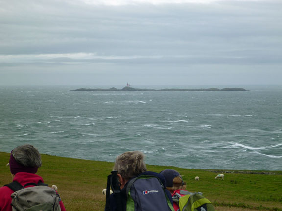 4.Anglesey Coastal Path Cemaes to Church Bay
22/07/12. Onto Carmel Head with the Skerries in the distance. 40mph wind speeds.
Keywords: Jul12 Sunday Ian Spencer
