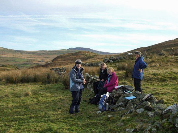 5.Cwm Pennant
29/11/12. The 'ladies' with Mynydd Ddu in the background. Photo & Captions' outline Dafydd H Williams.
Keywords: Nov12 Thursday Kath Mair