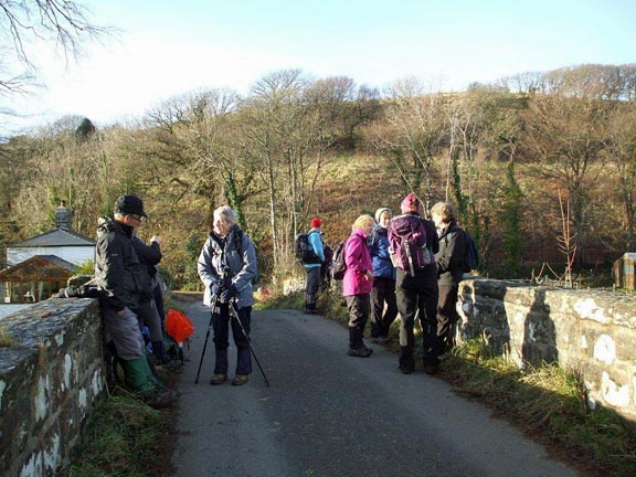 6.Cwm Pennant
29/11/12. On Lodge Bridge. Nearing the end of a very pleasant walk. Photo & Captions' outline Dafydd H Williams.
Keywords: Nov12 Thursday Kath Mair