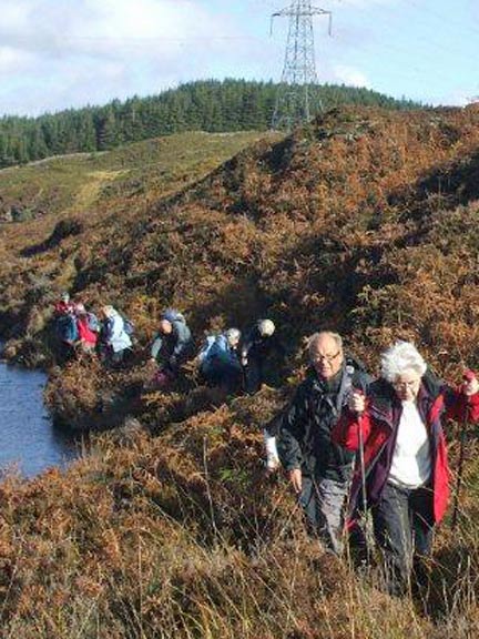 4.Around Llandecwyn
18/10/12. Some are dropping but still the walk goes on. Photo: Dafydd H Williams.
Keywords: Oct12 Thursday Alan Edwards Beryl Davies