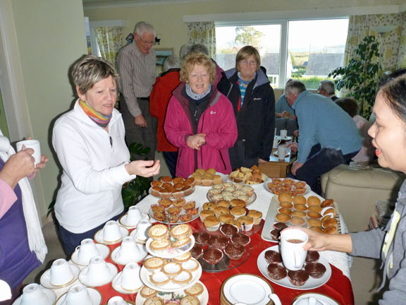 6.Walk between 2 beaches Porth Fawr and Porth Ceiriad
27/12/12. And finally what we had all been looking forward to, the fund raising tea at Idle Rocks provided by Rein and John.
Keywords: Dec12 Thursday Rhian Roberts Mary Evans