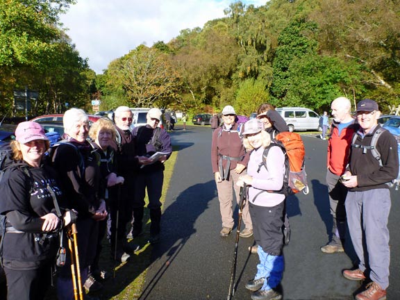 1.Moel Siabod
14/10/12. Sunshine at the Pont Cyfyng car park at the start.
Keywords: Oct12 Sunday Noel Davey