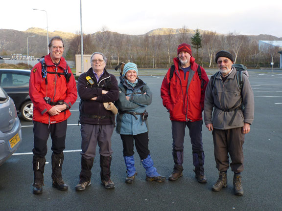 1.Moel y Gest
23/12/12. A small but select Sunday group in Lidl's car park. No rain!
Keywords: Dec12 Sunday Tecwyn Williams