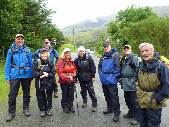 1.Mynydd Mawr
19/08/12. The main group joins up with the couple who wouldn't pay the £4 parking charge, just above Rhyd-Ddu.
Keywords: Aug12 Sunday Noel Davey