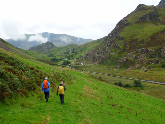 5.Mynydd Mawr
19/08/12. A bit further on past Drws-y-Coed with a small peak, Clogwynygarreg ahead of us and Snowdon in the background.
Keywords: Aug12 Sunday Noel Davey
